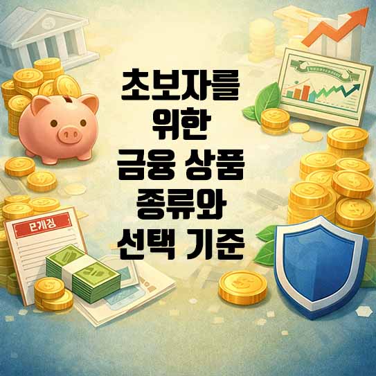 초보자를 위한 금융 상품 종류와 선택 기준