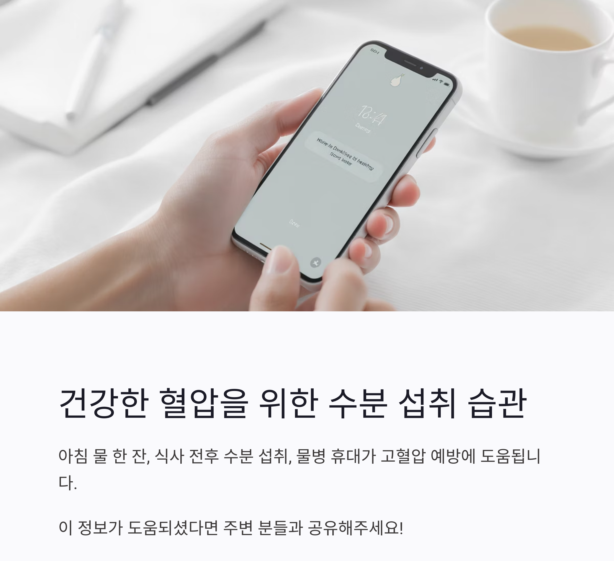 물을 얼마나 마셔야 할까? 수분 섭취와 혈압의 숨겨진 비밀