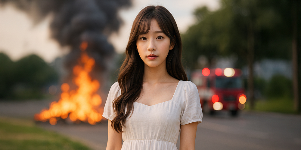 꿈에서 불난 상황 속에 있는 사람