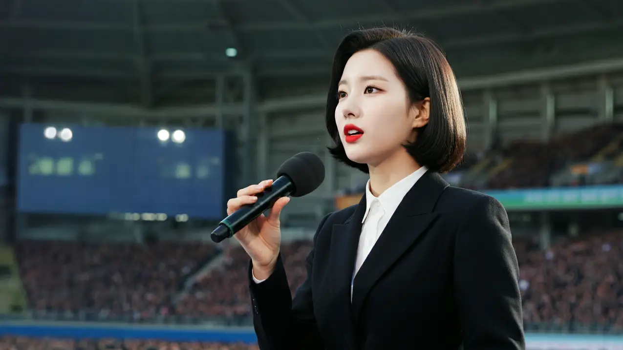 연셜하는 젊은 여성