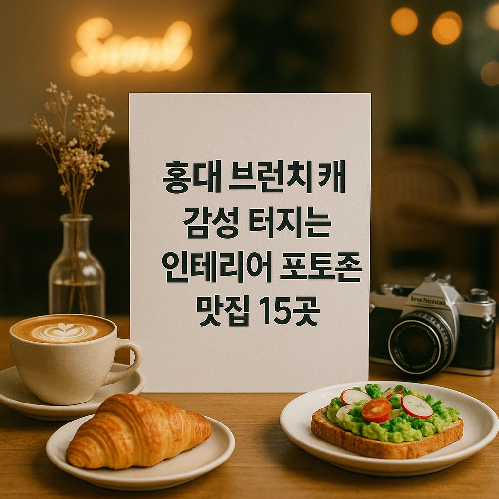 홍대 브런치 카페 감성 터지는 인테리어 포토존 맛집 15곳