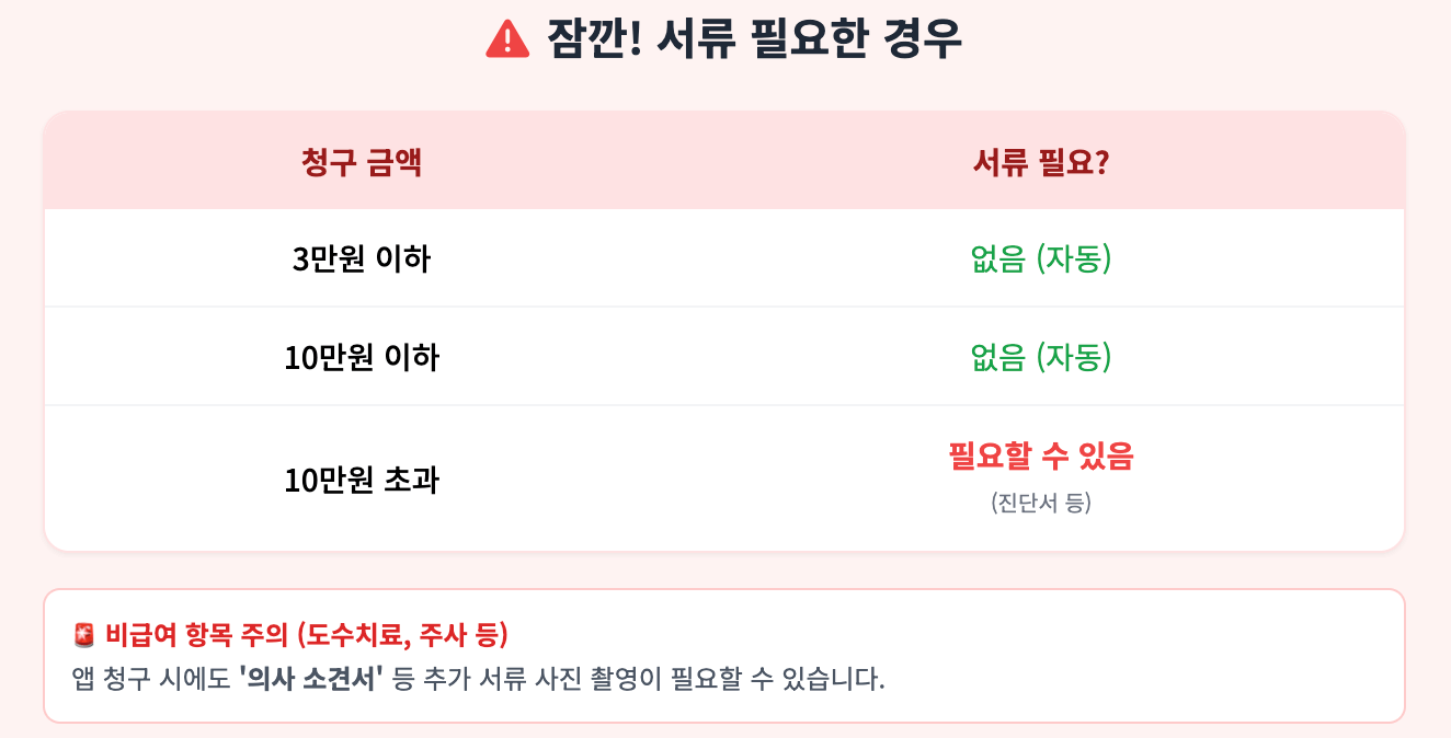 잠깐! '서류'가 필요한 예외 상황 인포그래픽