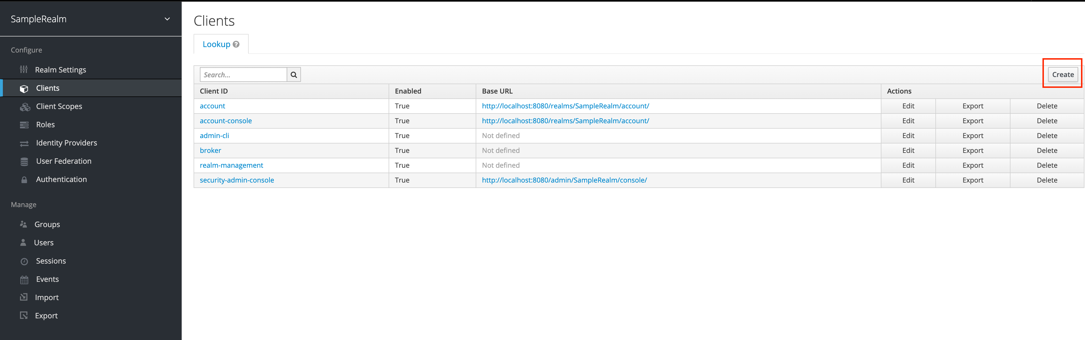 Keycloak Realm 생성