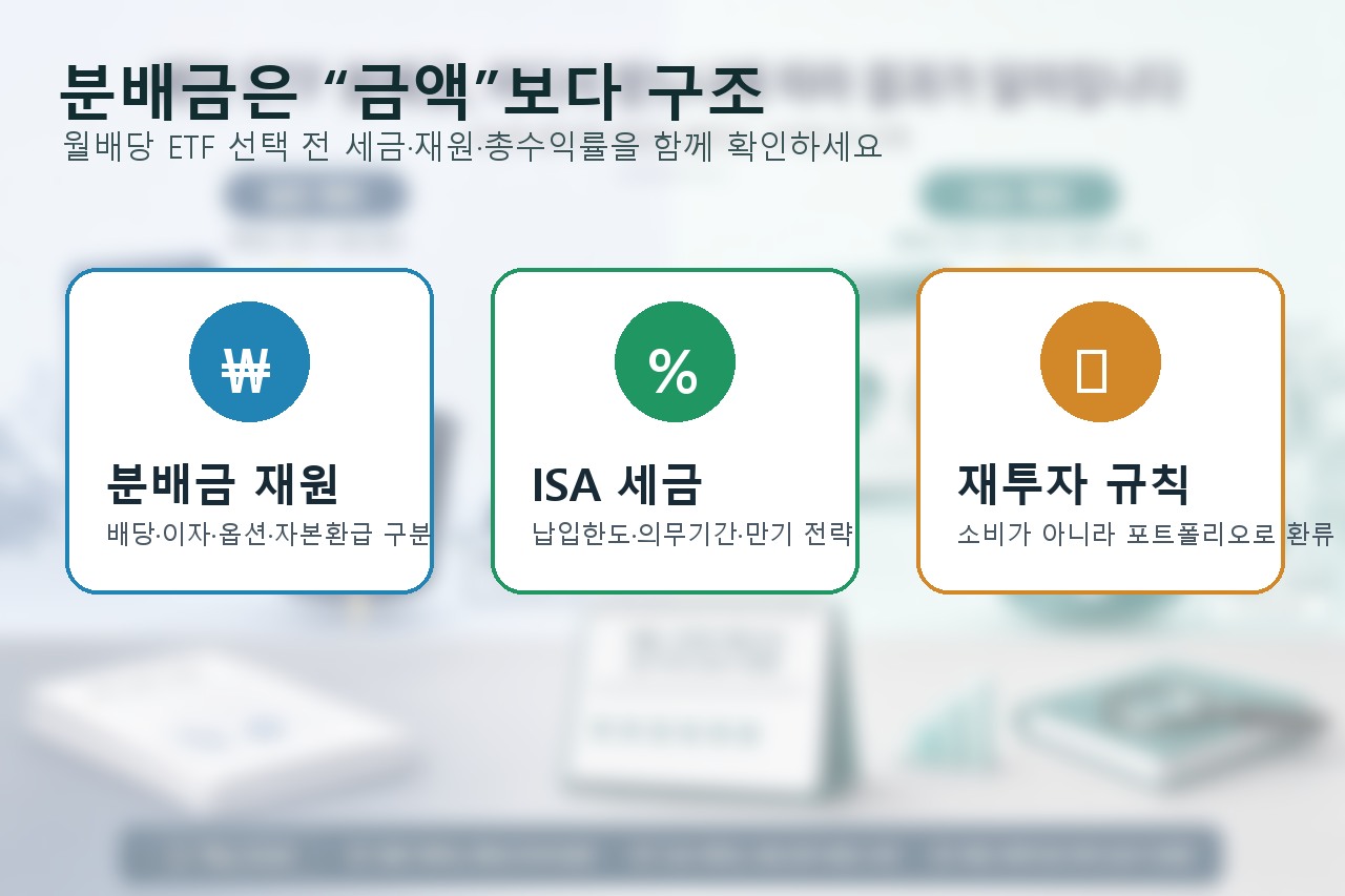 ISA 세금 월배당 ETF 분배금 비교 이미지
