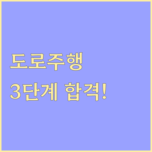 운전면허 도로주행 시험 합격 위한 필..