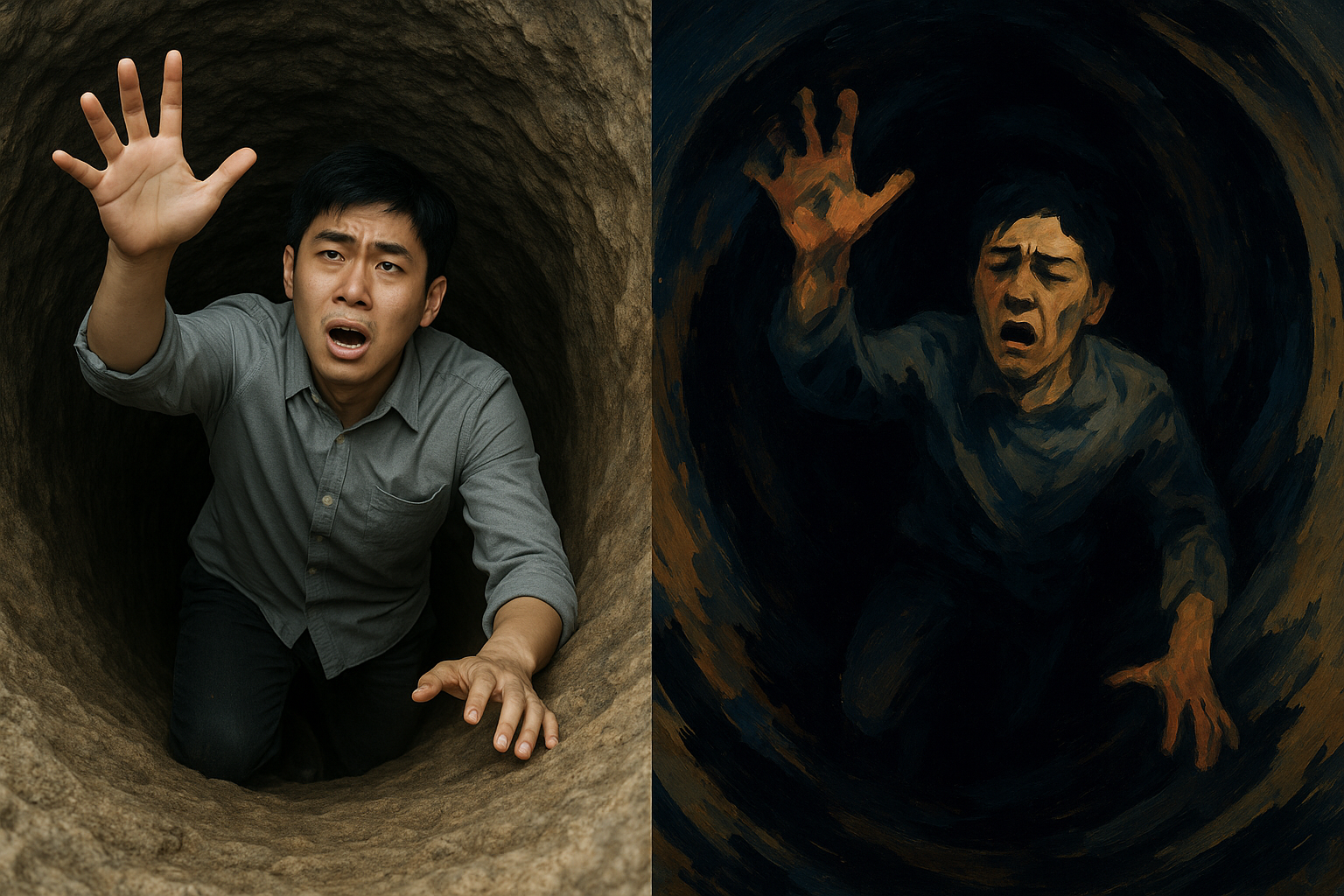 깊은 구멍에 빠지는 꿈