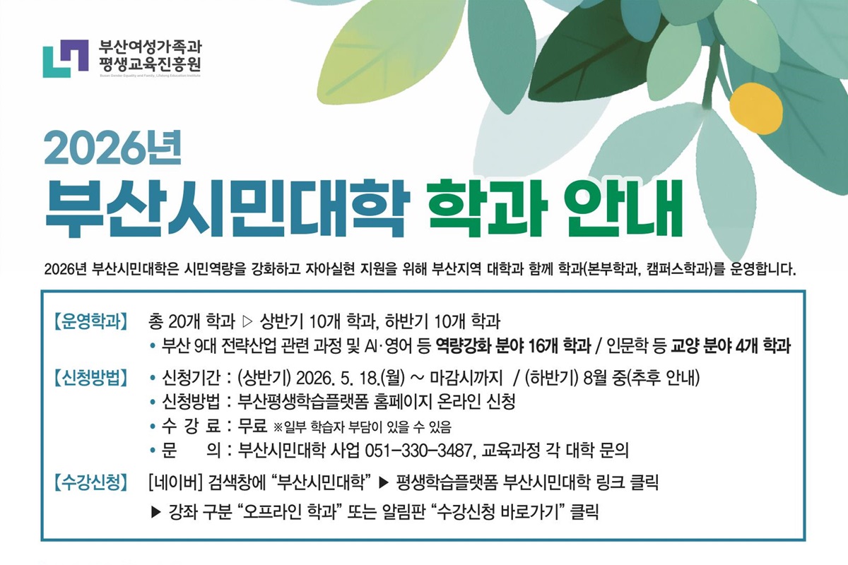 부산시민대학 학과 안내