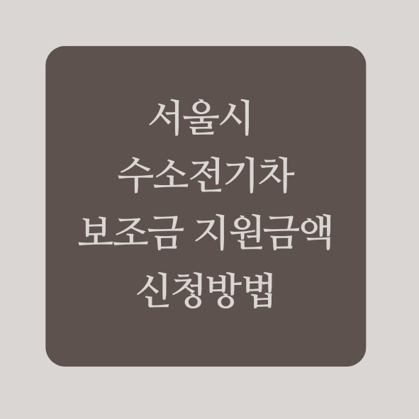 서울시 수소 전기차 보조금 지원 금액 신청 방법의 대한 텍스트 이미지 사진