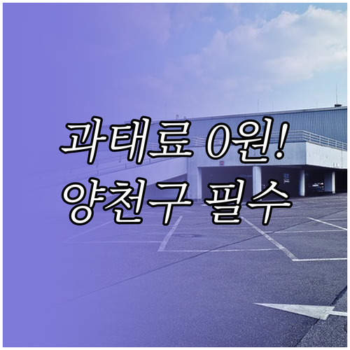 양천구청 주정차단속 알림 문자 서비스..