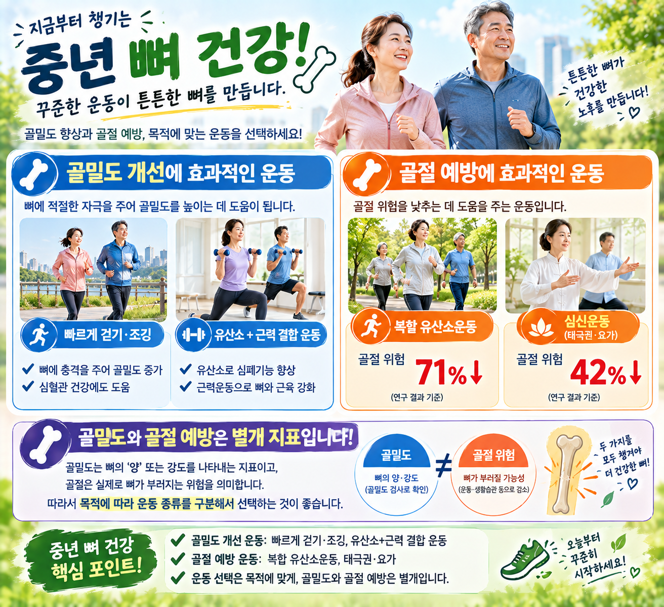 중년 뼈 건강 운동