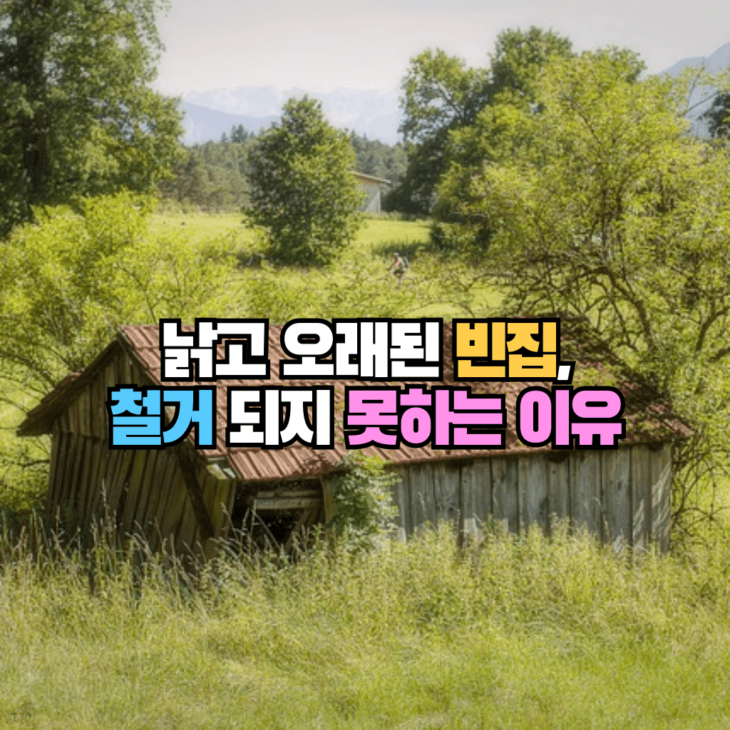 낡고 오래된 빈집, 철거되지 못하는 이유