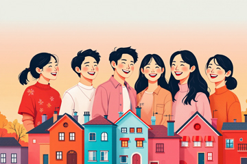 25년 청년월세지원금을 받고 행복해하는 청년 남녀모습