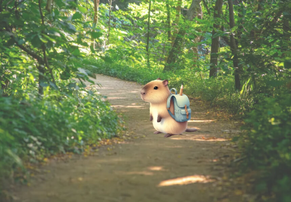 숲속의 카피바라 이미지