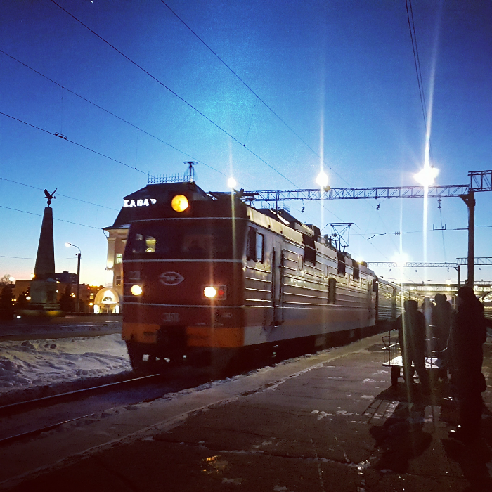 출발 대기중인 시베리아횡단열차