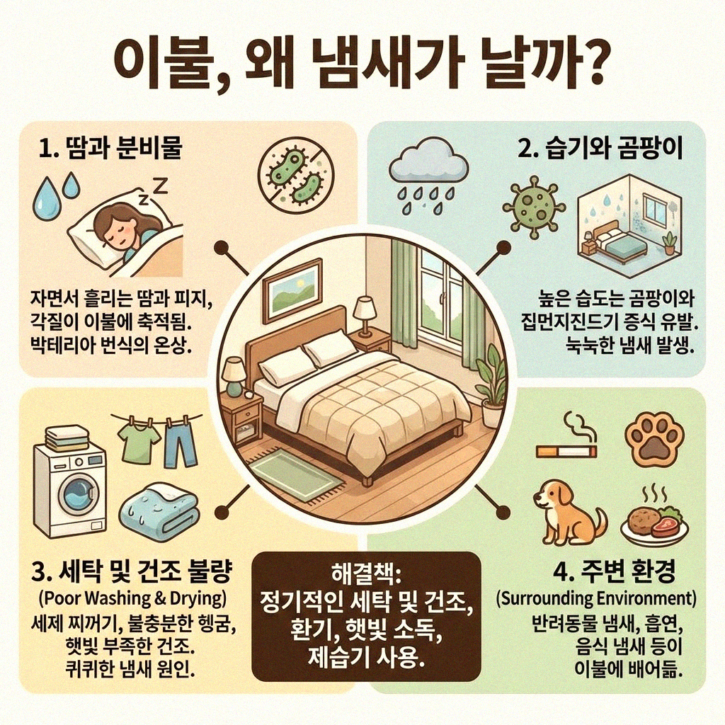 이불 보관할 때 냄새 걱정 끝내는 비법
