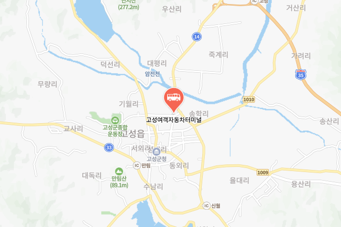 고성여객자동차터미널 위치-지도