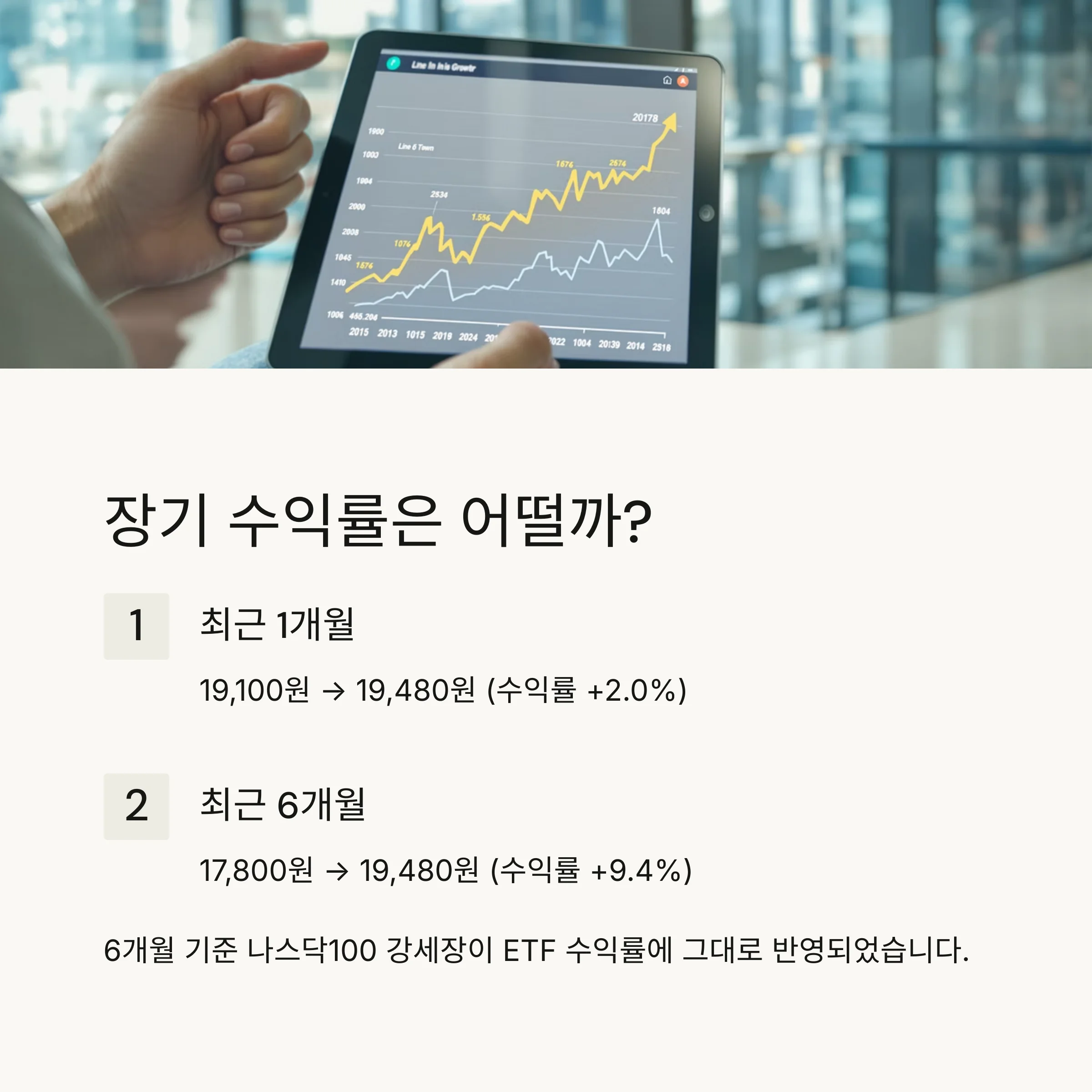 TIGER 미국나스닥100 ETF의 흐름