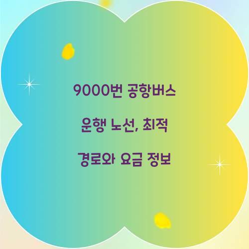 9000번 공항버스 운행 노선
