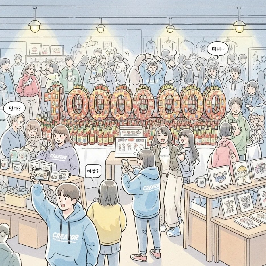 핫소스 팝업스토어의 열정적인 기념 공간