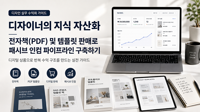 디자이너의 지식 자산화: 전자책(PDF) 및 템플릿 판매로 패시브 인컴 파이프라인 구축하기