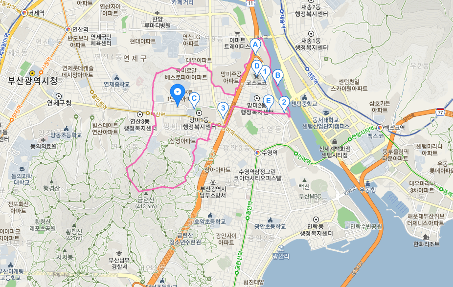 부산 흰돌 실버타운 위치