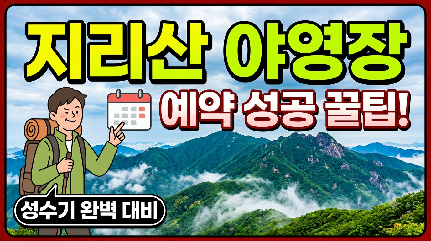 지리산국립공원 대피소 야영장 예약 오픈 시간 및 성공 전략 (2026) 관련사진