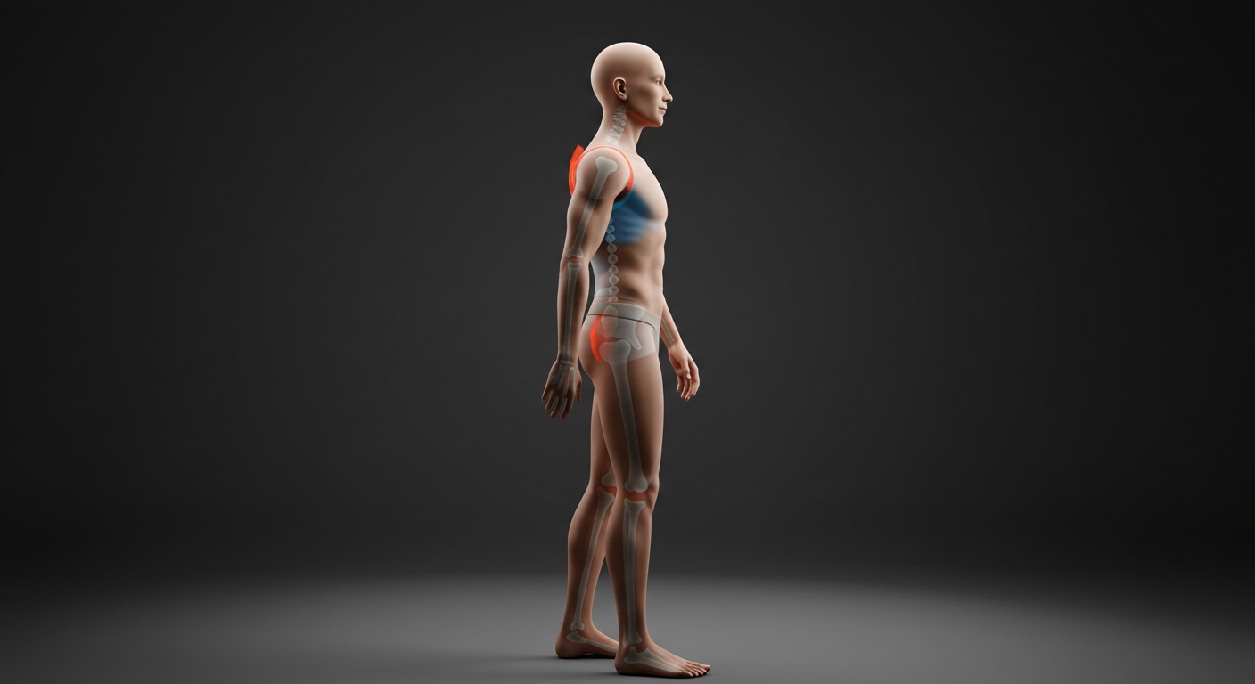 걷기 자세를 교정하는 사람의 모습