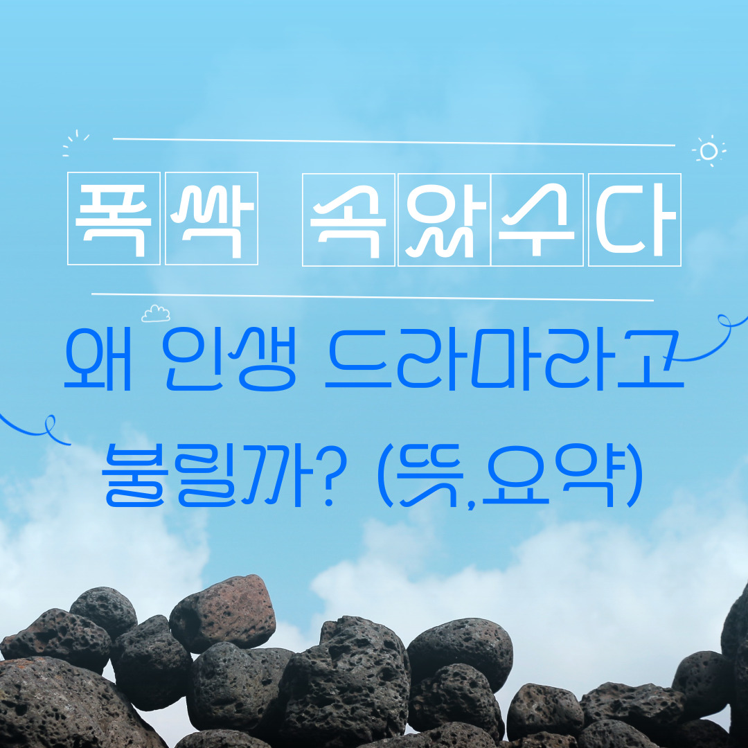 폭싹 속았수다 왜 인생 드라마라고 불릴까? 뜻,요약 포스터