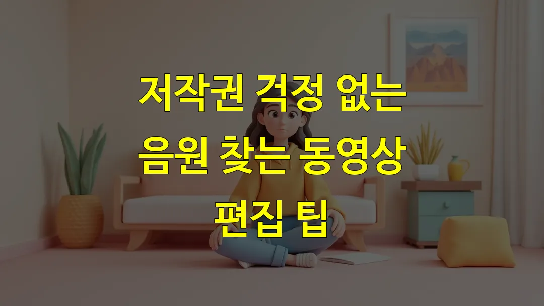 저작권 걱정 없는 음원 찾는 동영상 편집 팁