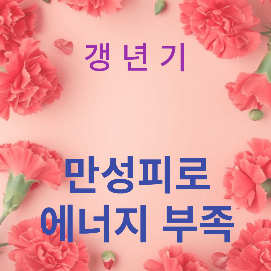 만성피로와 에너지 부족