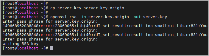 패스워드 없는 개인키 생성하기