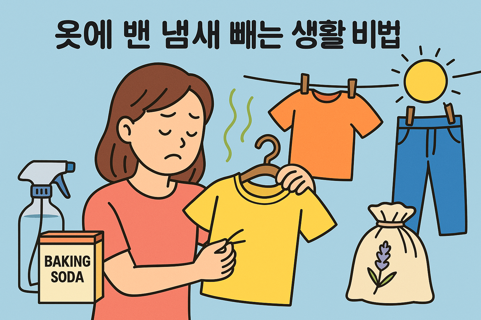 옷에 밴 냄새 빼는 생활 비법