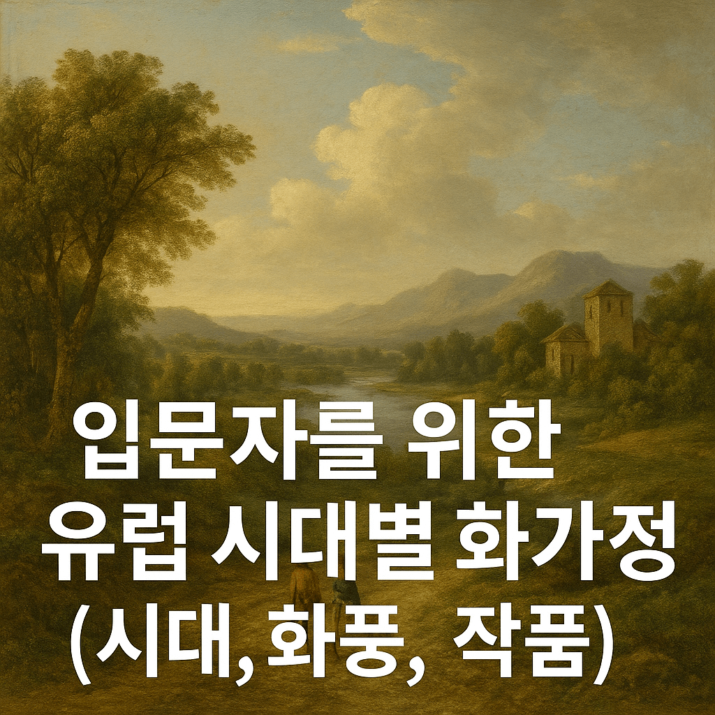 입문자를 위한 유럽 시대별 화가정리 (시대, 화풍, 작품)