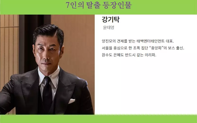 7인의 탈출 등장인물 - 출연진