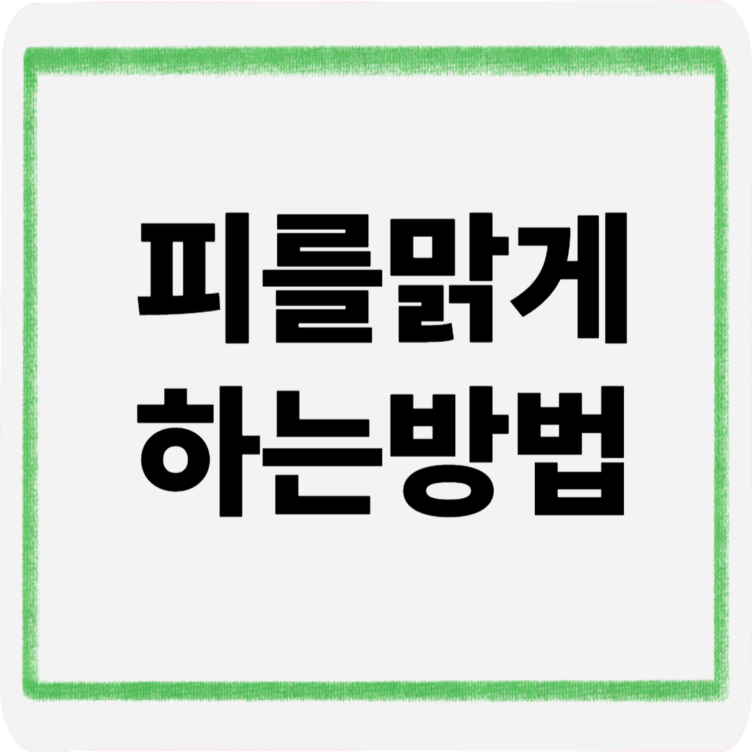 피를맑게하는방법