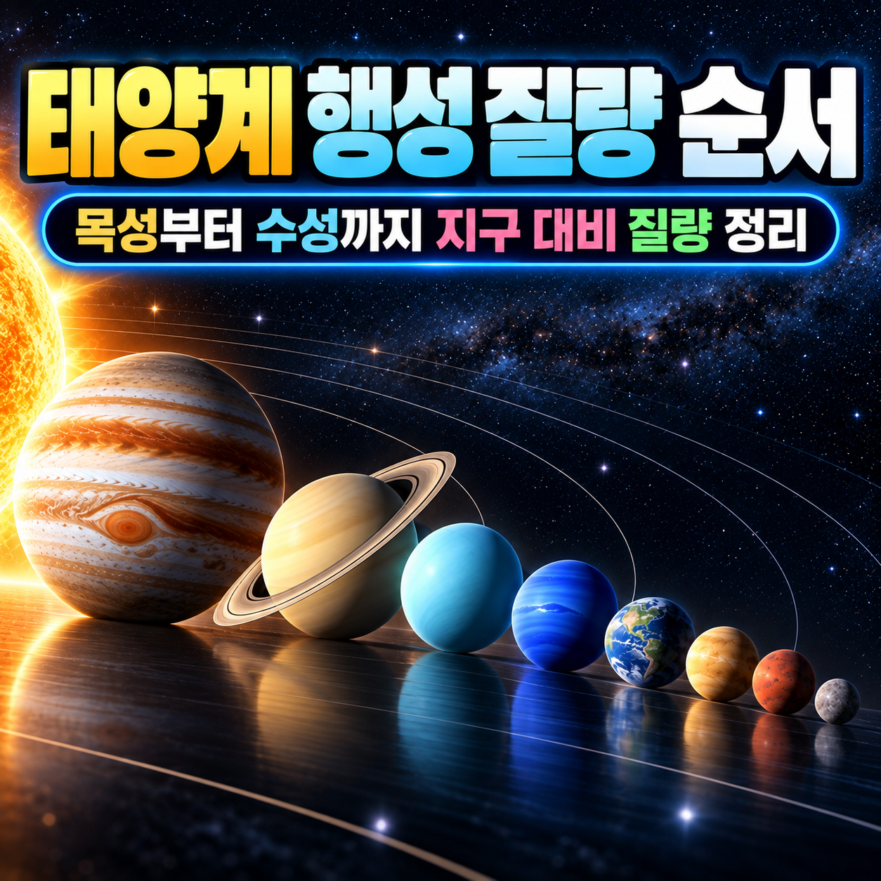 태양계 행성 질량 순서