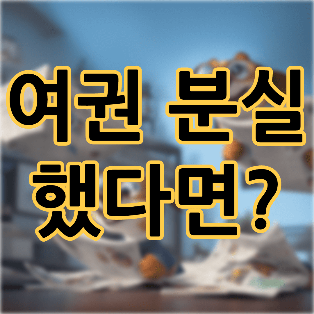 여권 분실신고 분실여권 찾는방법