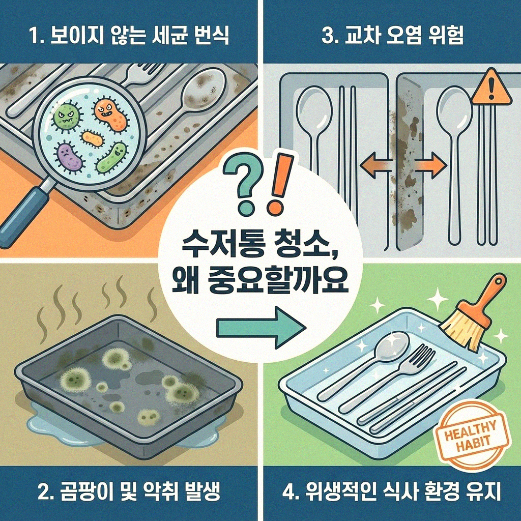 우리 집 수저통 언제 닦아야 할까 청소 주기 설정 가이드