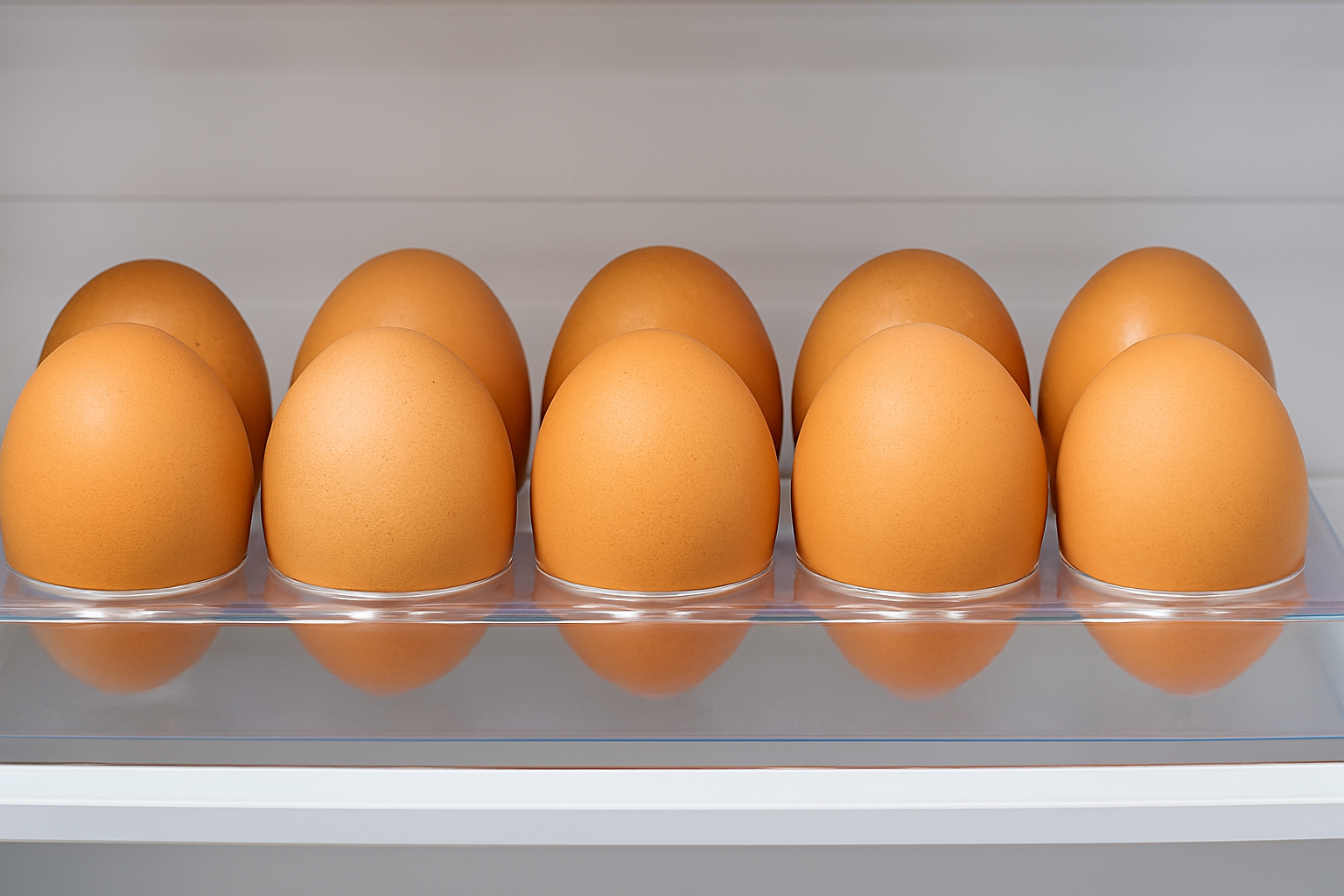 냉장고에 올바르게 보관된 달걀 이미지