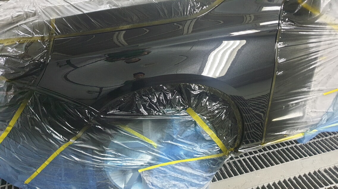 뒤 휀다 도장 완료 인천 판금도색 - 뒤 휀다 도장 완료