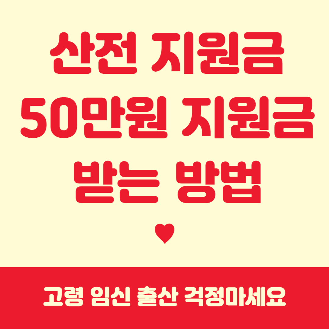 고령 임신 출산 산전지원금