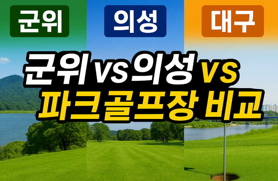 군위 vs 의성 vs 대구 파크골프장 비교|규모·난이도·이용요금 한눈에 정리