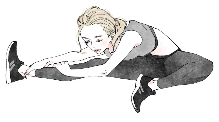 스트레칭하는 여성