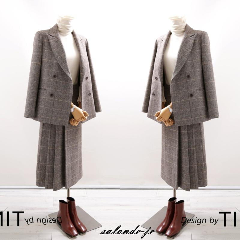 여자겨울정장 치마정장 셋업 투피스 빅사이즈 여성정장 세트