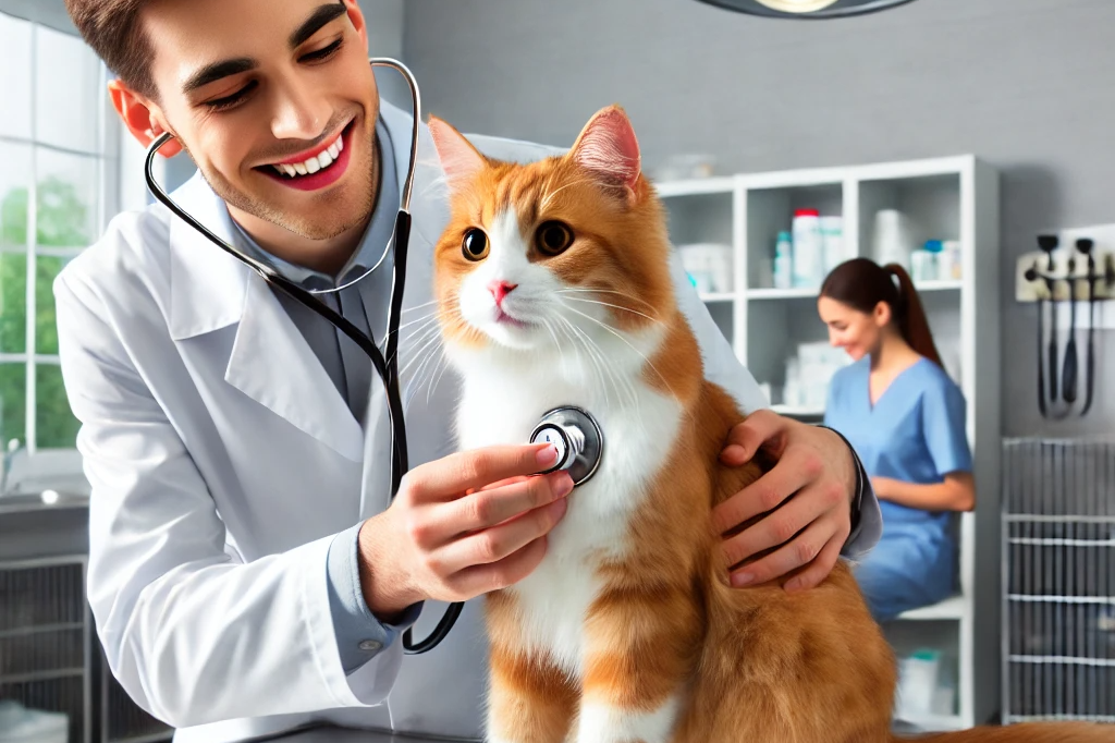 고양이 검사 모습