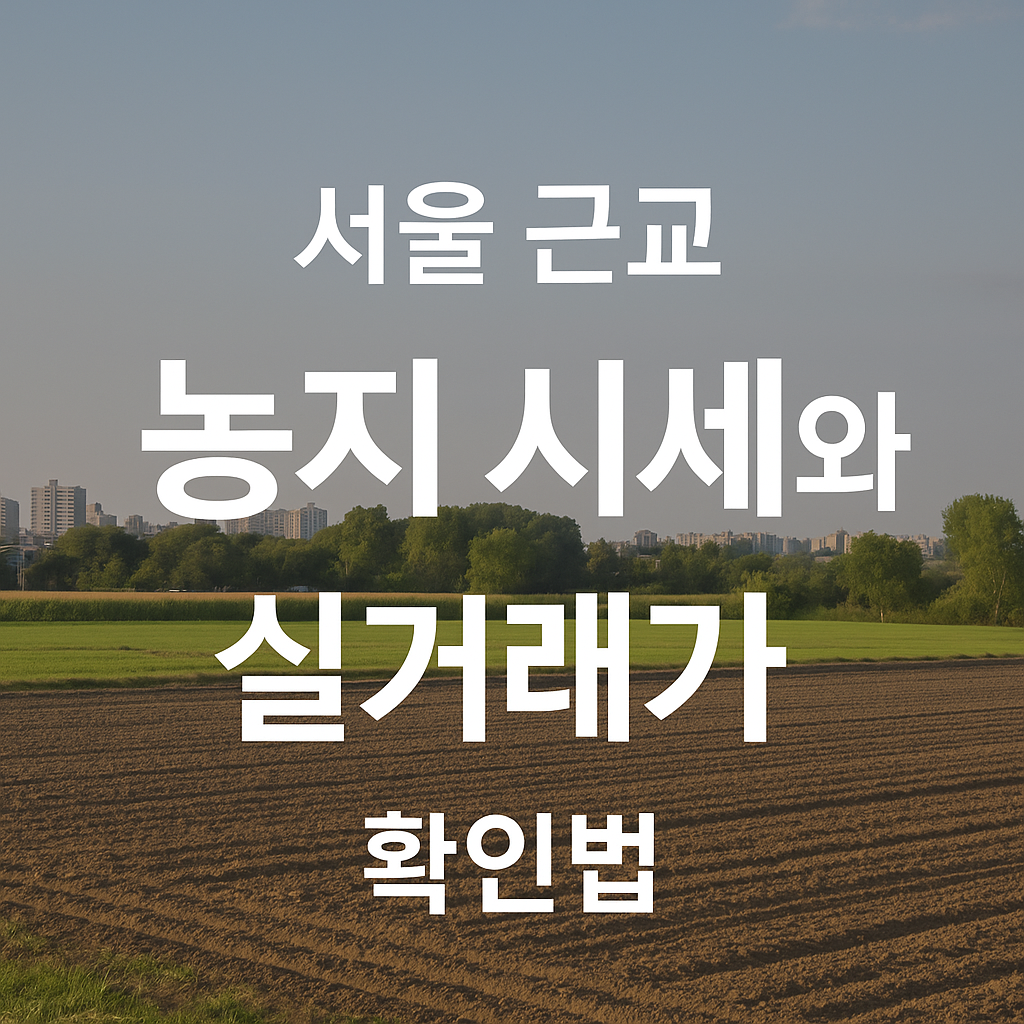 서울 근교 농지 시세