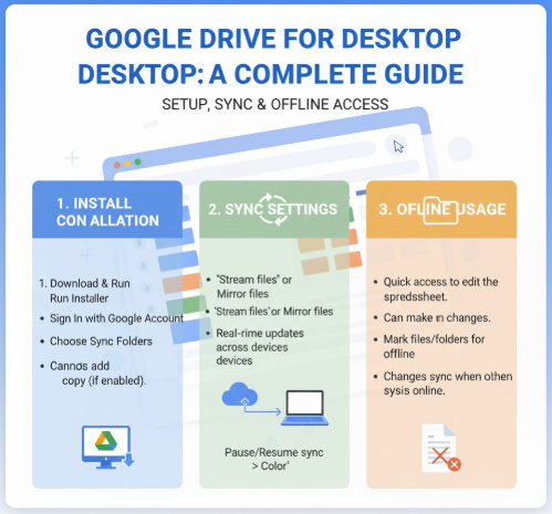 구글 드라이브 데스크톱 앱 가이드 이미지