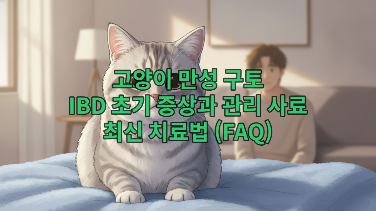 고양이 만성 구토로 걱정하는 보호자의 손길 옆에 앉아있는 회색 고양이