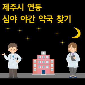 제주시 연동 심야 야간 약국 찾기