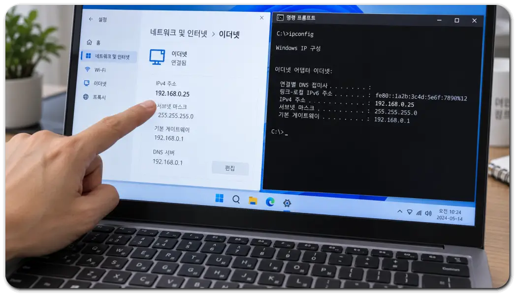 ipconfig로-IPv4-주소-확인하기